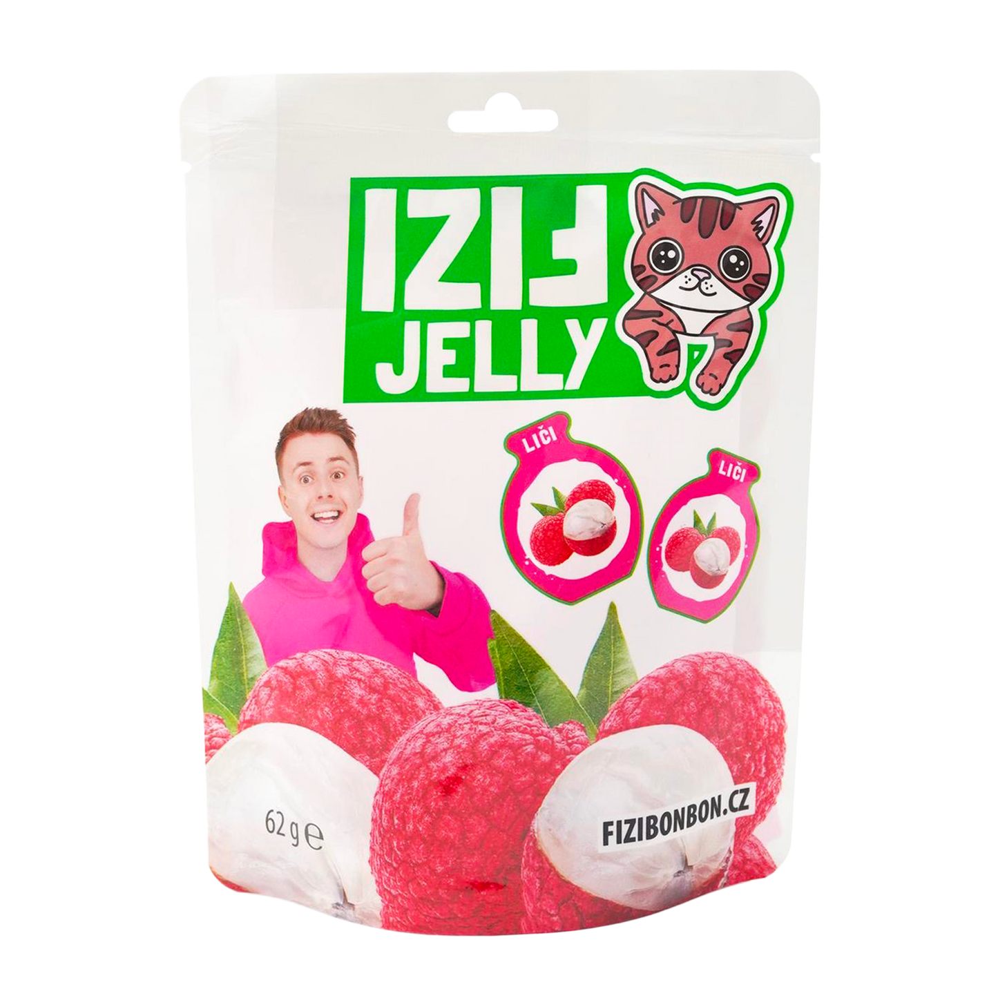 FIZI'S JELLY GREEN - Liczi 62g 5 szt.