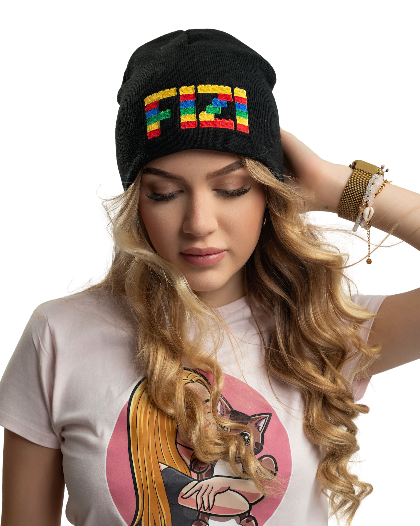 Șapcă FIZI din cuburi - negru