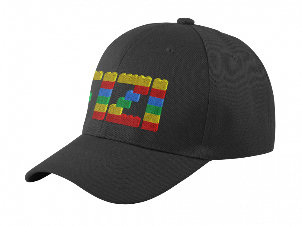 FIZI cap made of cubes - black