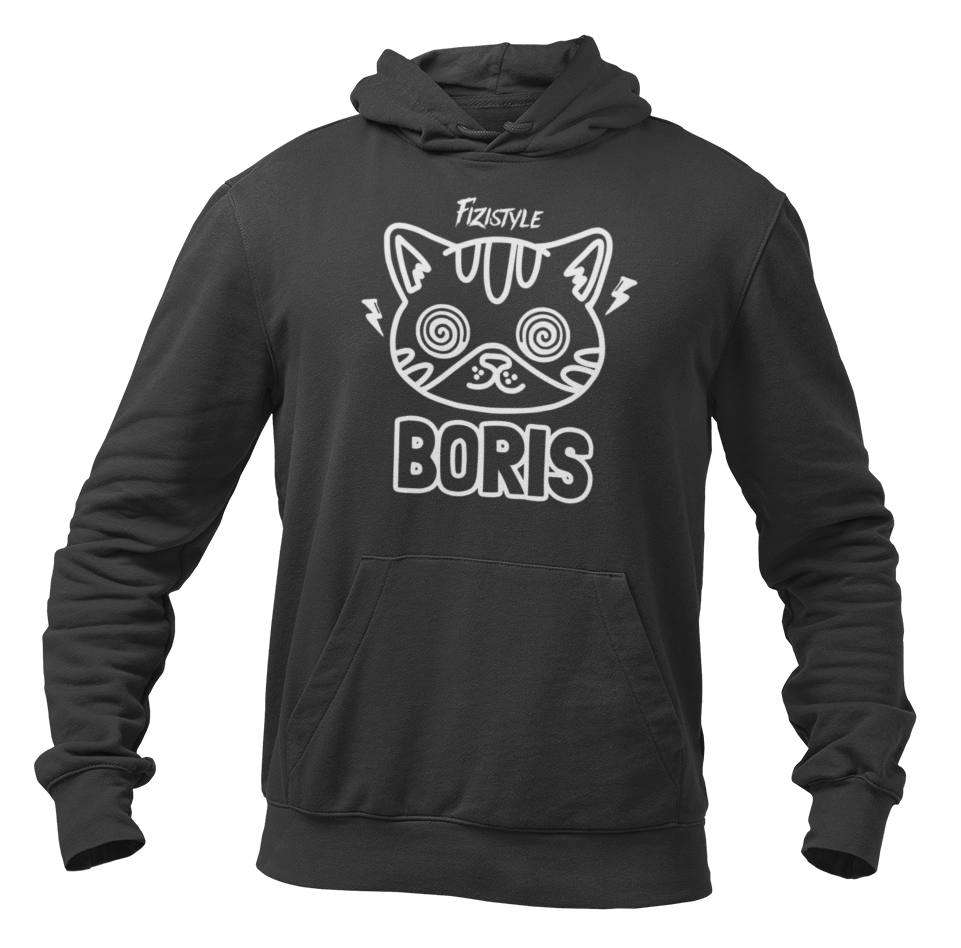 Sweatshirt Fényes macska BORIS - fekete