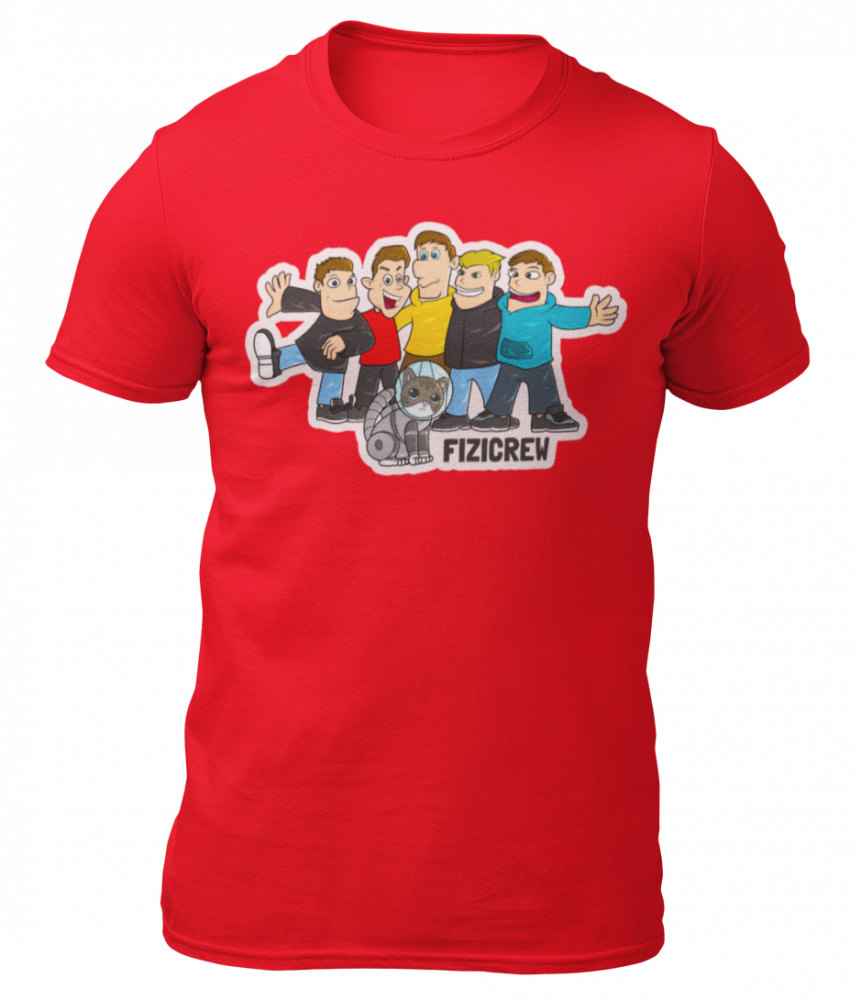 FIZIcrew póló - piros