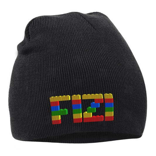 Czapka FIZI wykonana z kostek - czarna