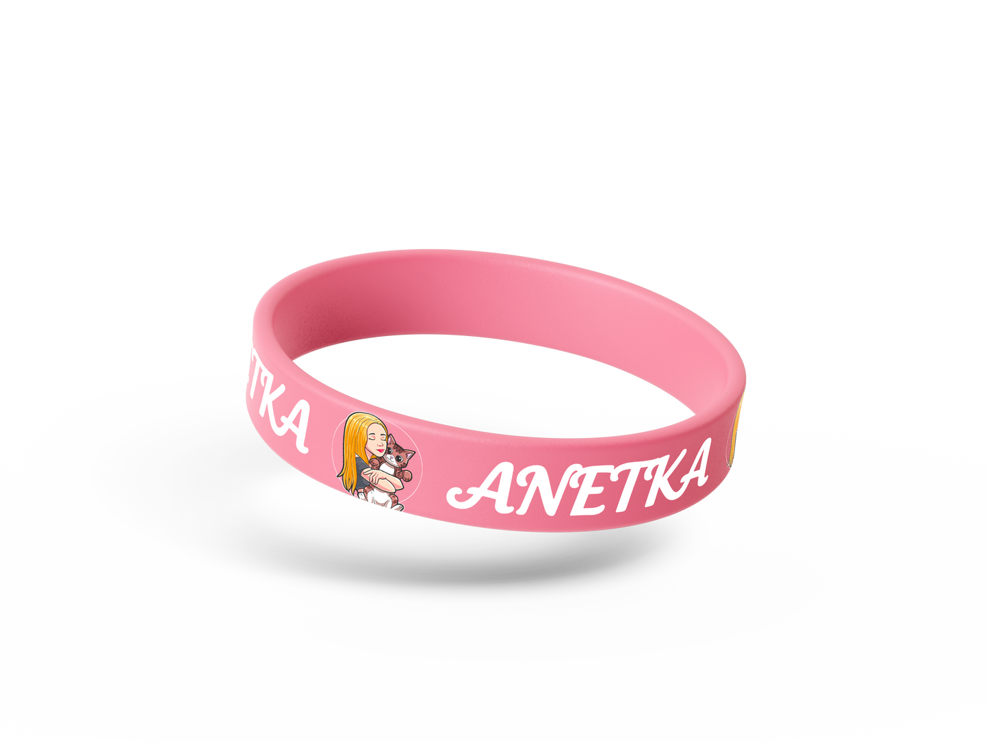 ANETKA gumikarkötő - rózsaszín