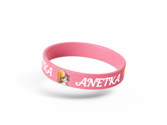 ANETKA gumikarkötő - rózsaszín