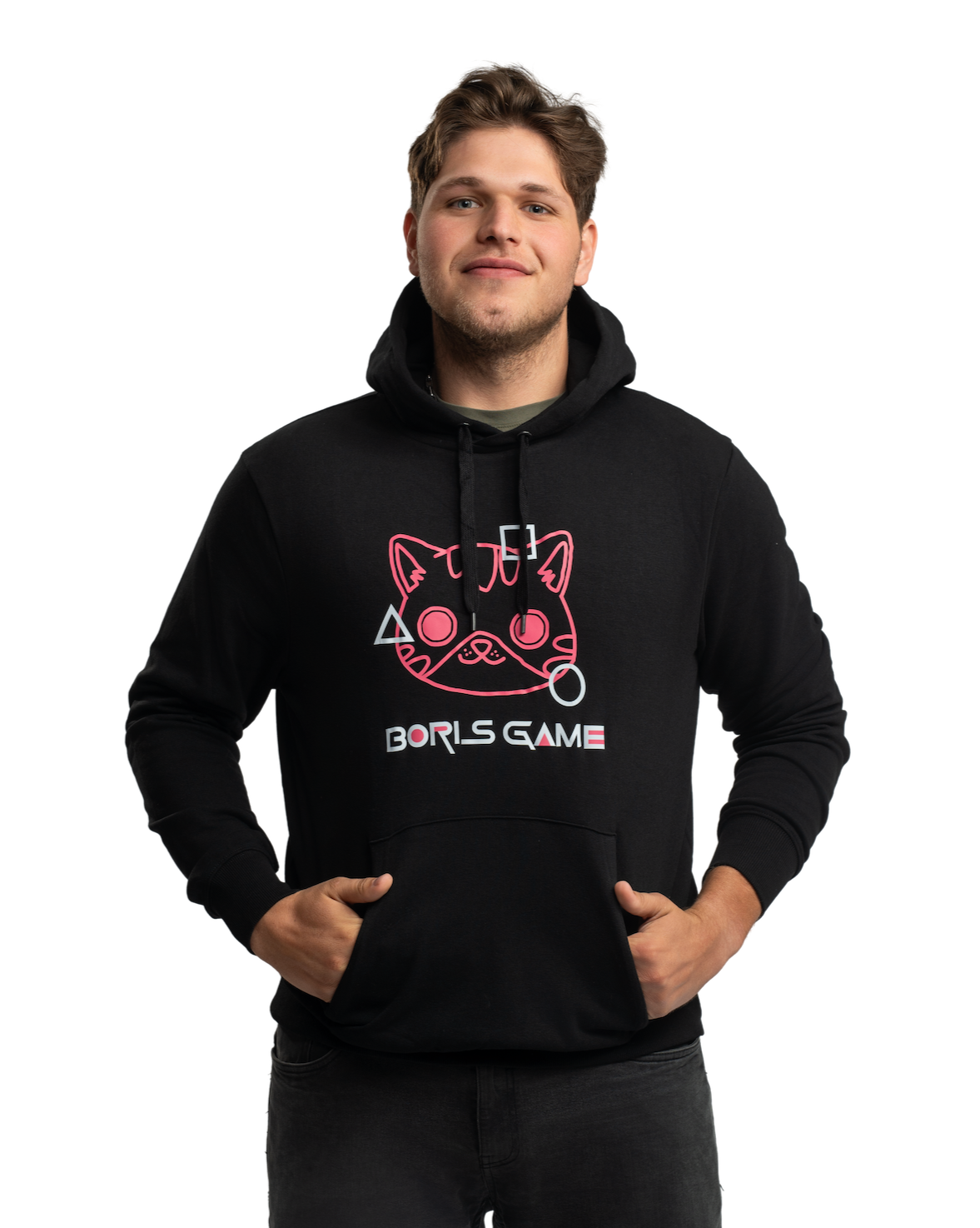 Sweatshirt Boris Game - negru