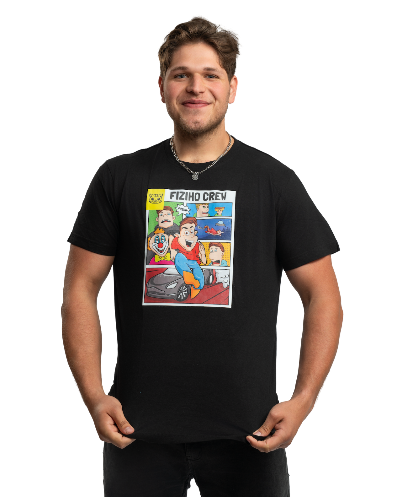 Tricou FIZIcrew COMICS - negru