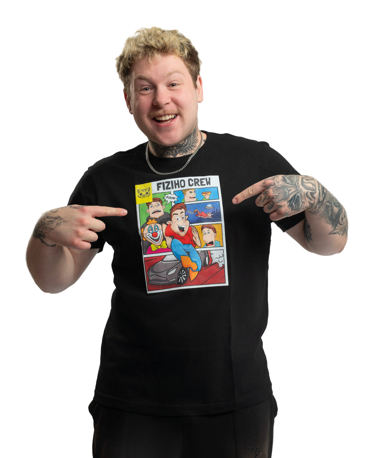 Tricou FIZIcrew COMICS - negru