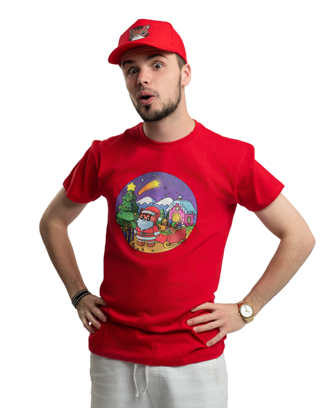 T-shirt CHRISTMAS BORISEK - red