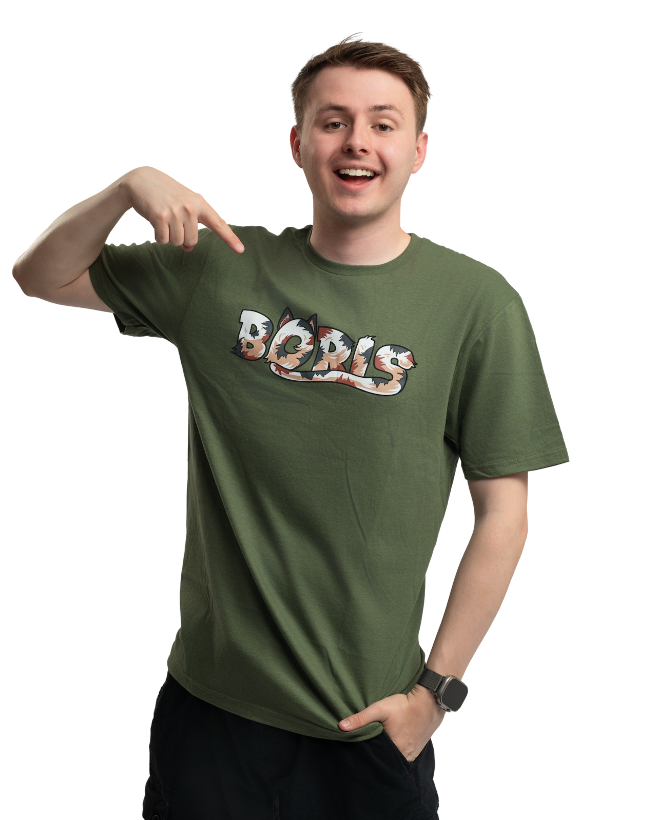 Szőrös Boris póló - zöld