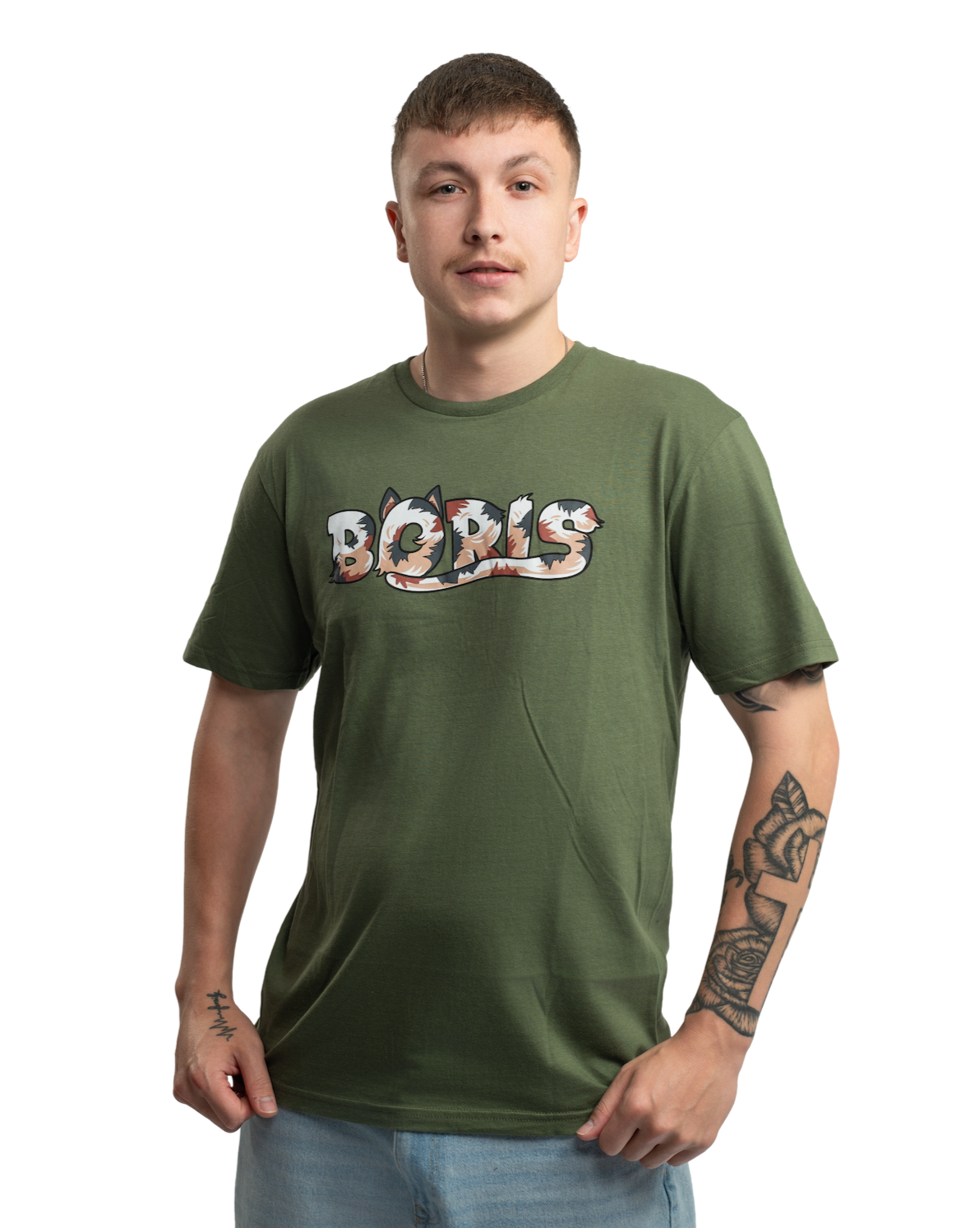 Szőrös Boris póló - zöld