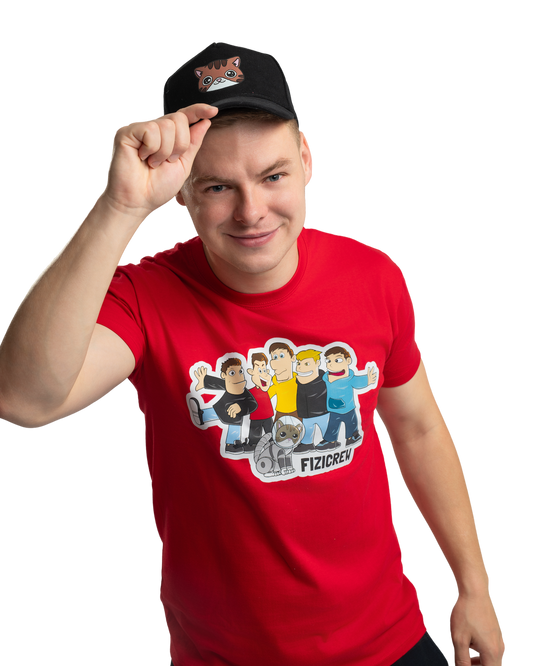 T-shirt FIZIcrew - czerwony