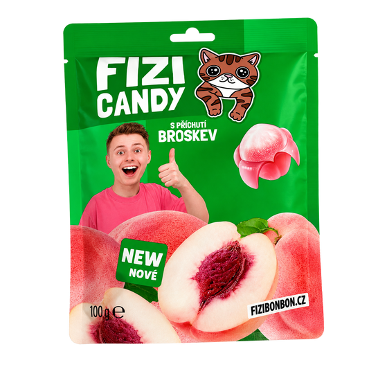 FIZIho-CANDY-BONBONS - Pfirsich 100g 5 Stück
