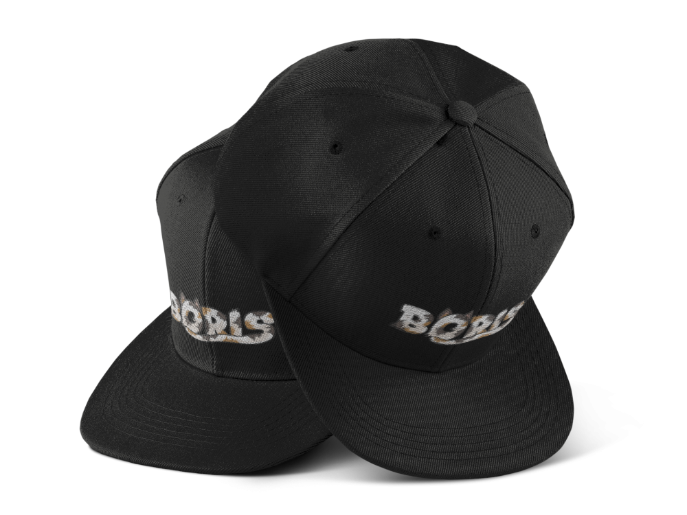 Snapback HUNKY BORIS with embroidery - black