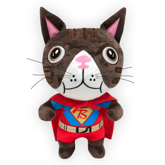 Pluszowy kot superbohater Boris - 25 cm