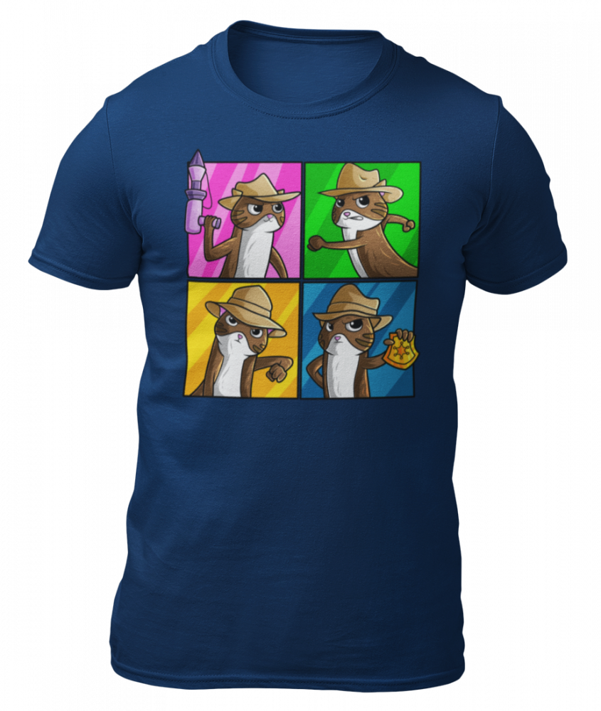 T-shirt Agent CAT BORIS - niebieski