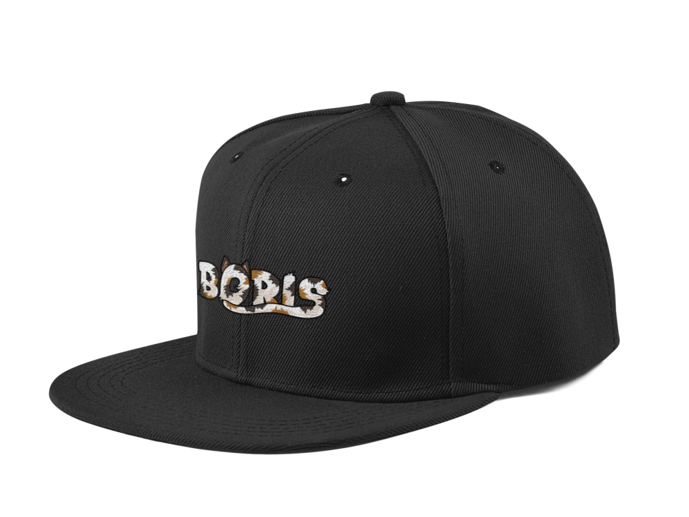 Snapback HUNKY BORIS with embroidery - black