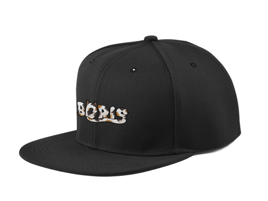 Snapback HUNKY BORIS z haftem - czarny