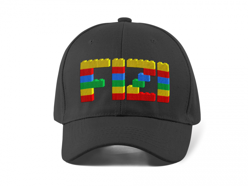 FIZI cap made of cubes - black