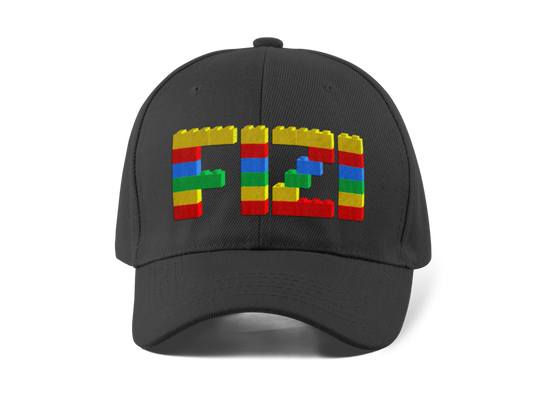 Czapka FIZI wykonana z kostek - czarna