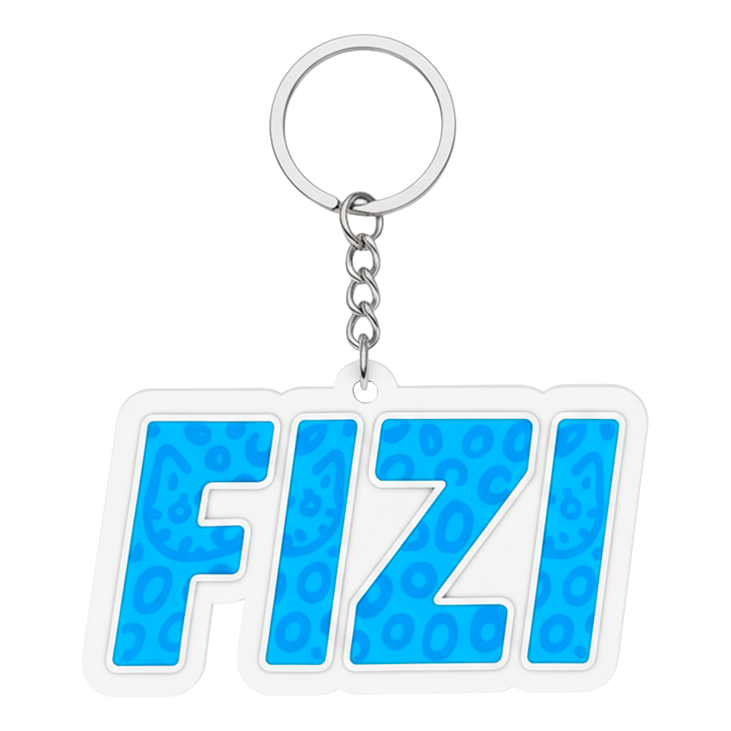 Kulcstartó FIZI kék - gumi