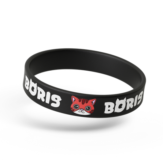 Rubber bracelet CAT BORIS - black