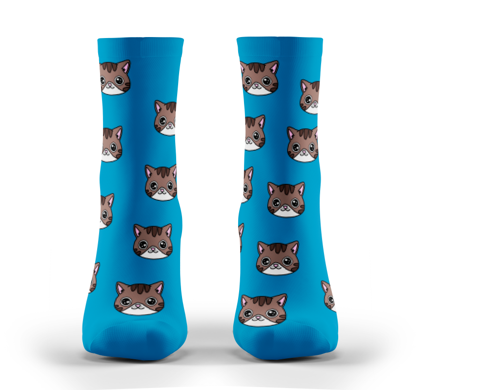 Skarpety Kocourek Boris - niebieski