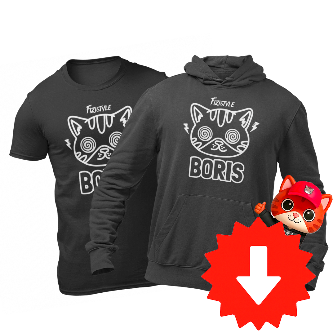 Set Tričko + Mikina SVÍTÍCÍ KOCOUREK BORIS