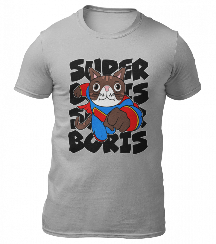 T-shirt SUPER BORIS - szary