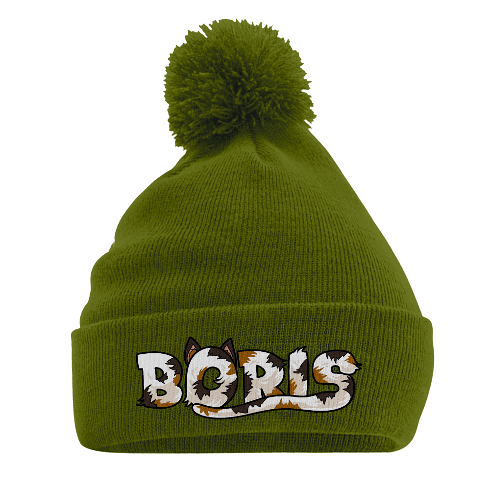 BORIS pomponos sapka - zöld