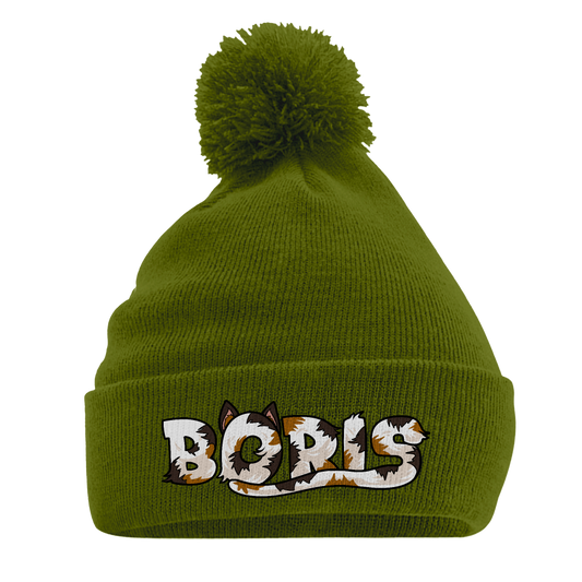 Czapka z pomponem BORIS - zielona